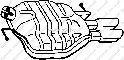 Задняя часть глушителя