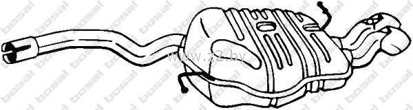 Задняя часть глушителя