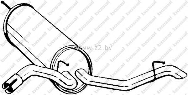 Задняя часть глушителя