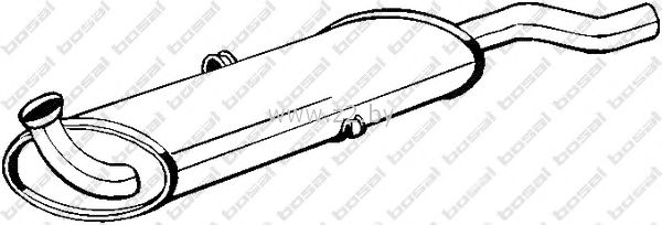 Задняя часть глушителя