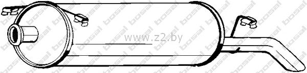 Задняя часть глушителя