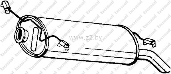 Задняя часть глушителя