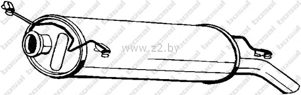 Задняя часть глушителя