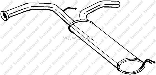 Задняя часть глушителя