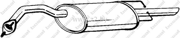 Задняя часть глушителя