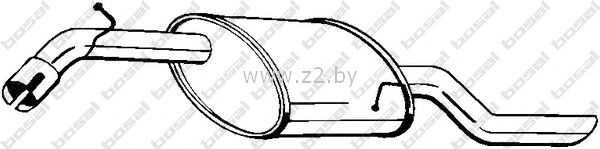 Задняя часть глушителя