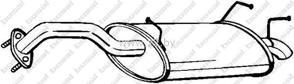 Задняя часть глушителя