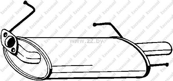 Задняя часть глушителя