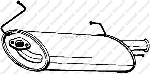 Задняя часть глушителя