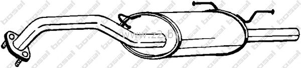 Задняя часть глушителя