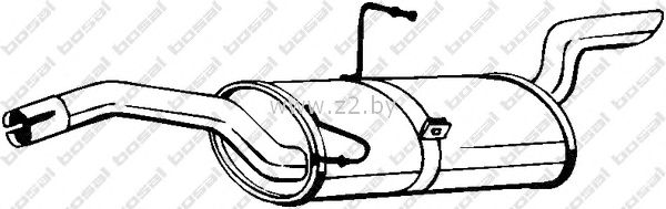 Задняя часть глушителя