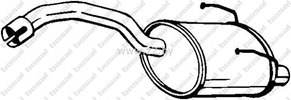 Задняя часть глушителя