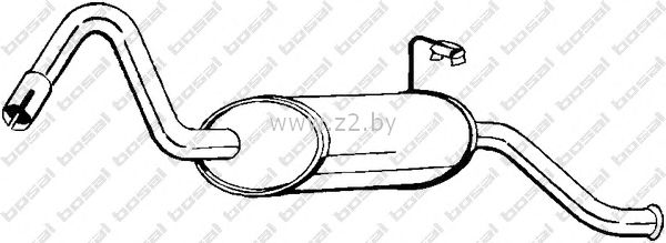 Задняя часть глушителя