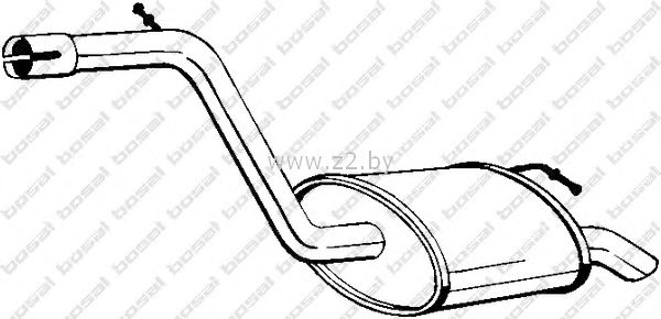 Задняя часть глушителя