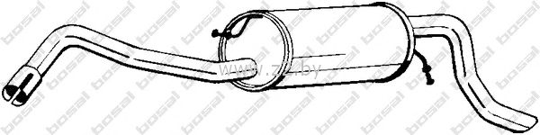 Задняя часть глушителя