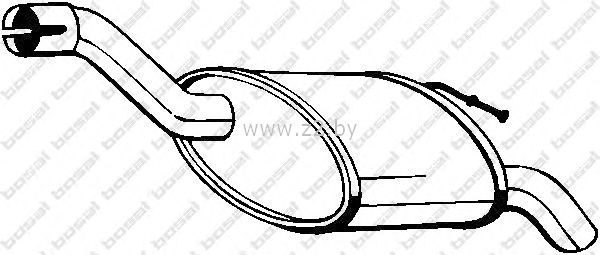 Задняя часть глушителя