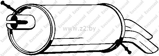 Задняя часть глушителя