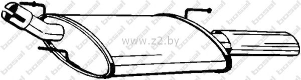 Задняя часть глушителя