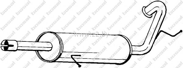 Задняя часть глушителя