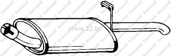 Задняя часть глушителя