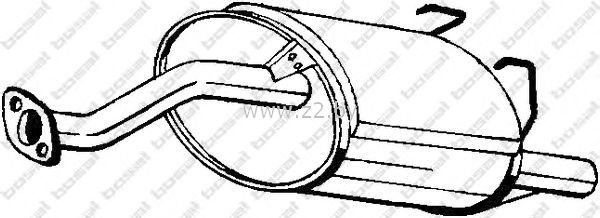 Задняя часть глушителя