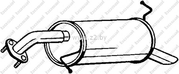 Задняя часть глушителя