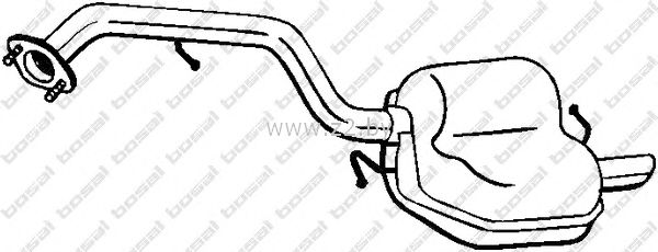 Задняя часть глушителя