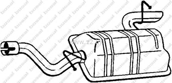 Задняя часть глушителя