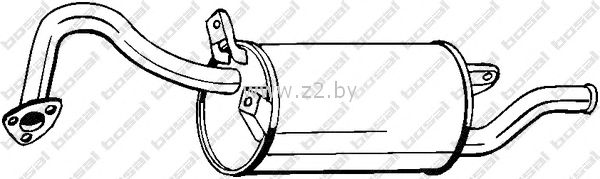 Задняя часть глушителя