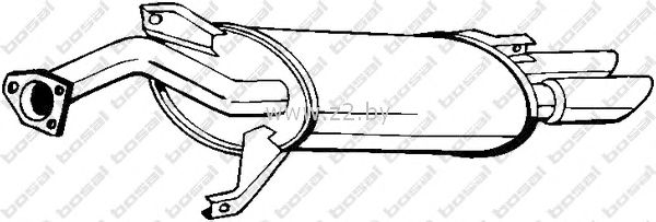 Задняя часть глушителя