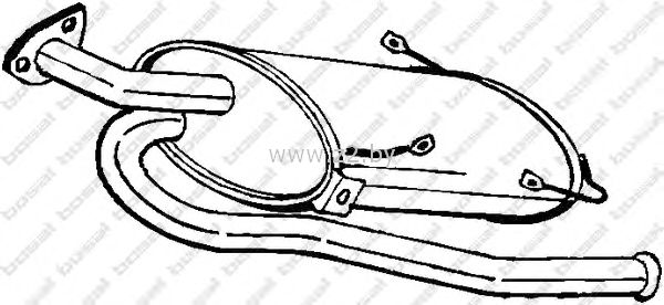 Задняя часть глушителя