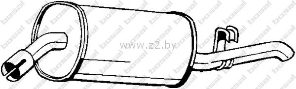 Задняя часть глушителя