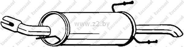 Задняя часть глушителя