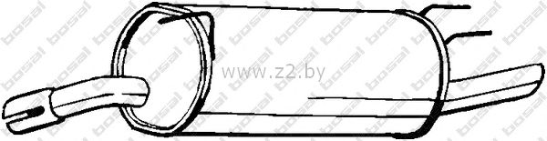 Задняя часть глушителя