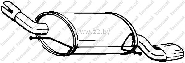 Задняя часть глушителя