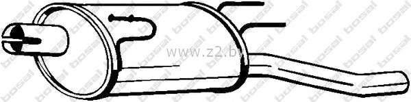 Задняя часть глушителя