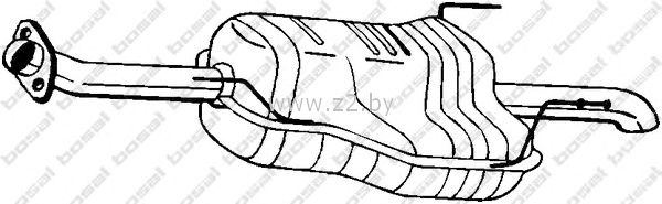 Задняя часть глушителя