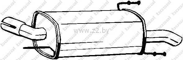 Задняя часть глушителя