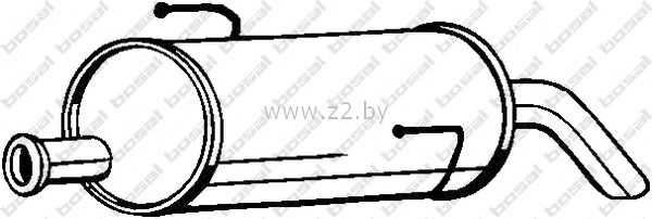 Задняя часть глушителя