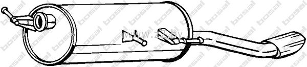 Задняя часть глушителя