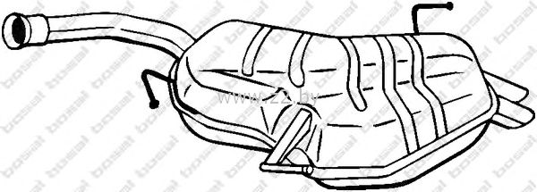 Задняя часть глушителя