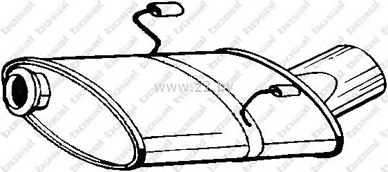 Задняя часть глушителя