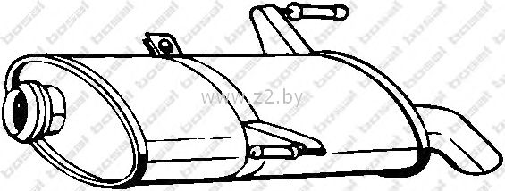 Задняя часть глушителя