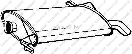 Задняя часть глушителя