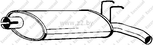 Задняя часть глушителя