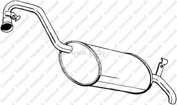 Задняя часть глушителя