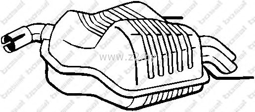 Задняя часть глушителя