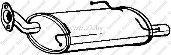 Задняя часть глушителя