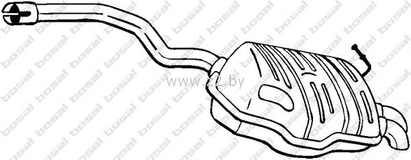 Задняя часть глушителя