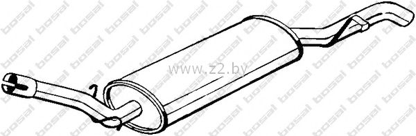 Задняя часть глушителя